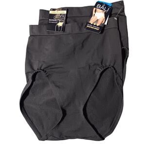 BALI Ultra Control Shaping Briefs XL NEW Black (2 Pair)